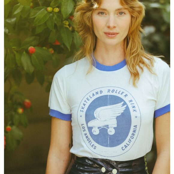 Stoned Immaculate Tops - NEW Stoned Immaculate Roller‎ Rink Ringer Tee Size Small (S)